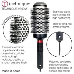 #390 - 2" Technique Thermal | CRICKET -salon wholesaler store 390 2 technique thermal cricket combs brushes cricket 647542