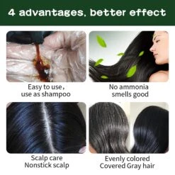 Black Hair Color Shampoo 3 In 1 | 500ml / 16.9 Fl Oz | Herbal Ingredients | Instant 100% Grey Hair Coverage | AUGEAS -salon wholesaler store black hair color shampoo 3 in 1 500ml 169 fl oz herbal ingredients instant 100 grey hair coverage augeas hair color augeas 272408
