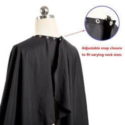 Cutting Cape With Snap Closures | Black | All Purpose Cape | SSW -salon wholesaler store cutting cape with snap closures black all purpose cape ssw hair coloring accessories ssw 169421