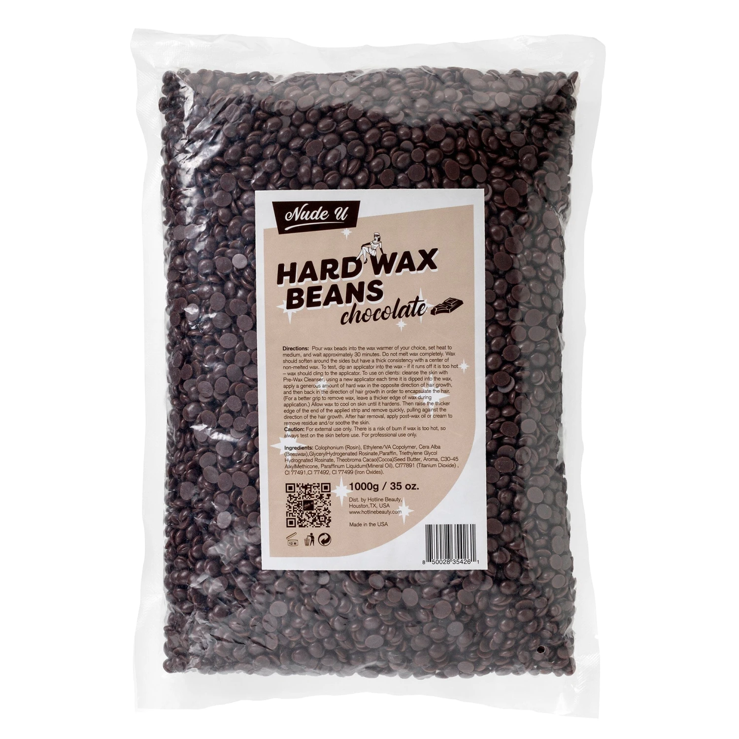 Chocolate | Hard Wax Beans | NUDE U 2 Chocolate | Hard Wax Beans | NUDE U - Image 2