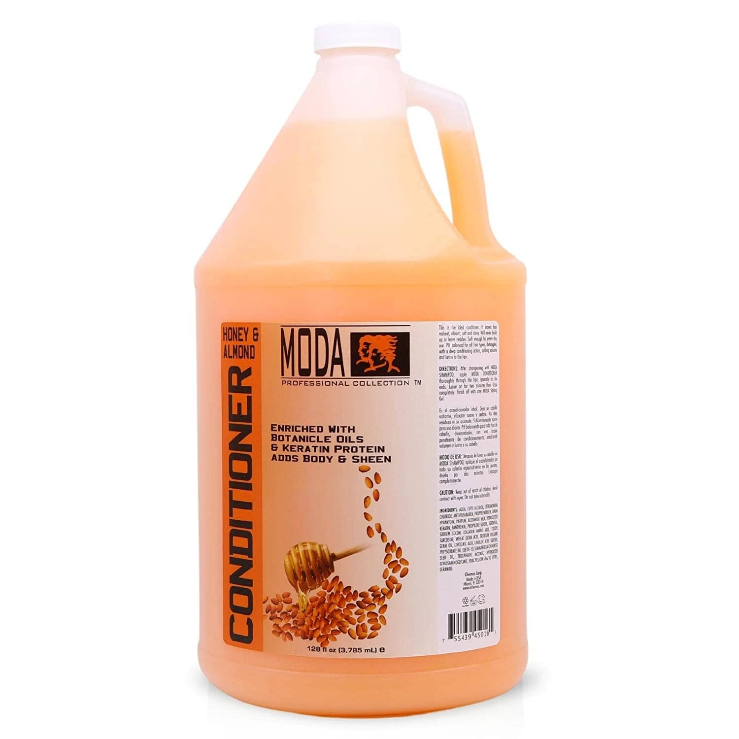 Honey Almond Moisturizing Conditioner For All Hair Types | 128 Fl Oz | MODA 1 Honey Almond Moisturizing Conditioner For All Hair Types | 128 Fl Oz | MODA