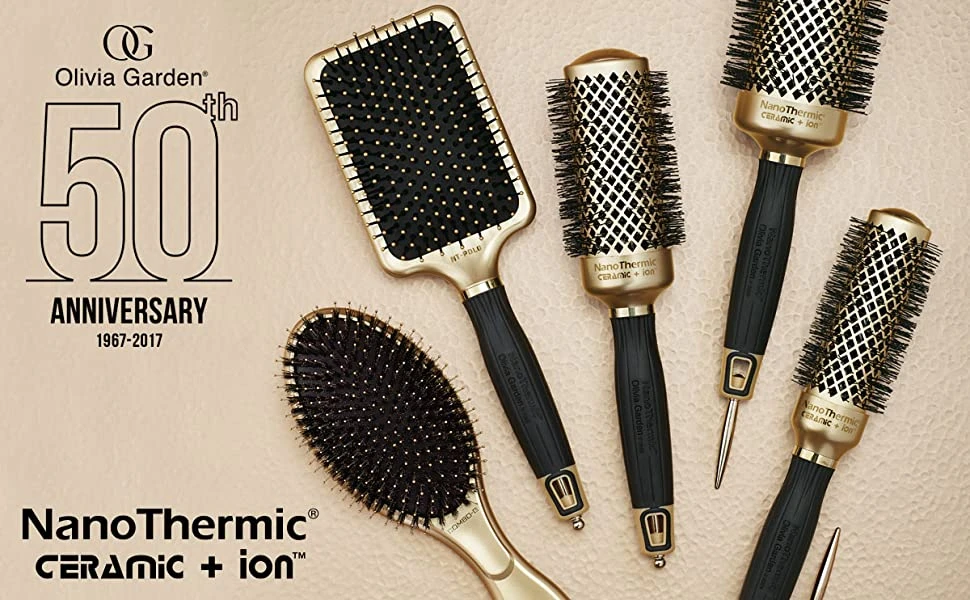 NanoThermic Ceramic + Ion | NT-34G | 1 1/4" | Olivia Garden 50th Anniversary Special Edition 7 NanoThermic Ceramic + Ion | NT-34G | 1 1/4" | Olivia Garden 50th Anniversary Special Edition - Image 7