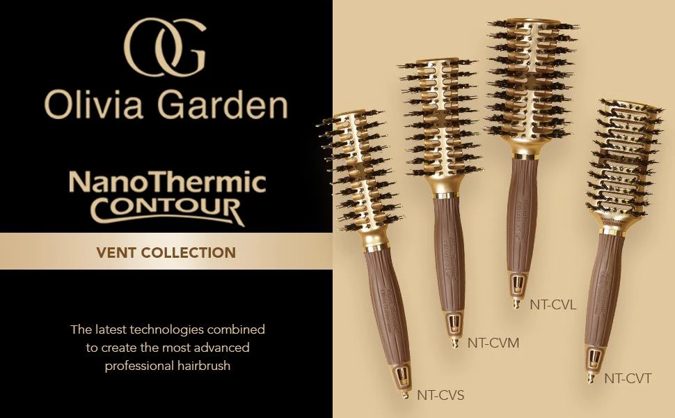 Olivia Garden NT-CVT | Tunnel | Nanothermic Contour Vent | Combo Hair Brush 6 Olivia Garden NT-CVT | Tunnel | Nanothermic Contour Vent | Combo Hair Brush - Image 6