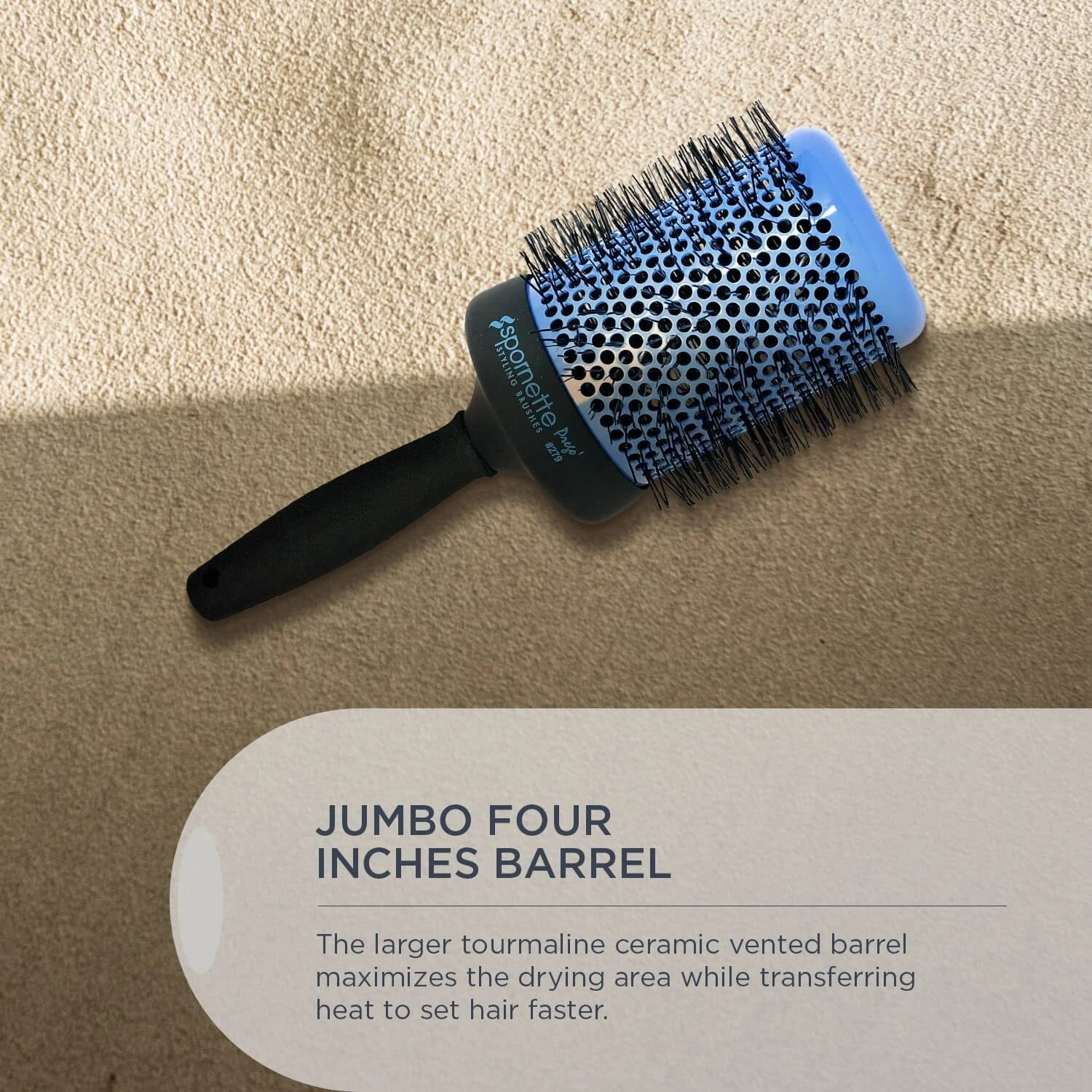 Prego Round Brush | 4 Inch | #279 | Spornette 2 Prego Round Brush | 4 Inch | #279 | Spornette - Image 2