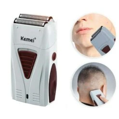Reciprocating Electric Shaver | Titanium Foil Metal Tool Head | Kemei -salon wholesaler store reciprocating electric shaver titanium foil metal tool head kemei personal care kemei 463237