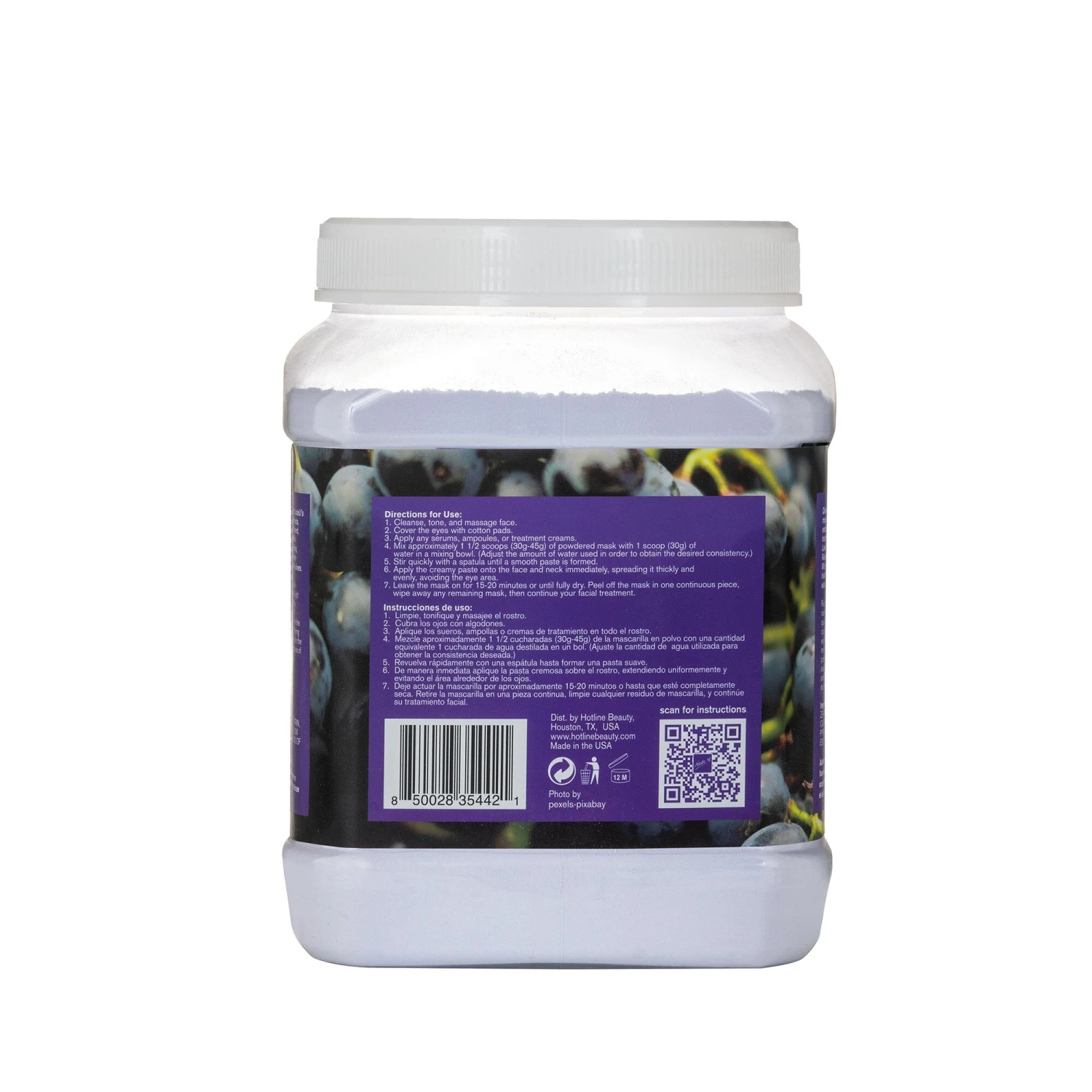 Soft Powder Mask | Grapeseed | 1 KG | NUDE U 2 Soft Powder Mask | Grapeseed | 1 KG | NUDE U - Image 2
