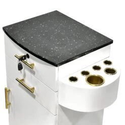 T110W | Trolley | White Beautiful Marble Top -salon wholesaler store t110w trolley trolley ssw 719800